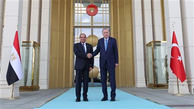  الصور الأولى للرئيس السيسي في القصر الرئاسي بأنقرة 