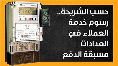 حسب الشريحة.. رسوم خدمة العملاء في العدادات مسبقة الدفع (إنفوجراف)