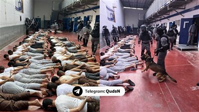 شاهد، تنكيل جيش الاحتلال بالأسرى الفلسطينيين في السجون