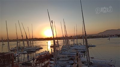 شد القلوع يا مراكبي، شاهد سحر وجمال غروب الشمس بنيل الأقصر 