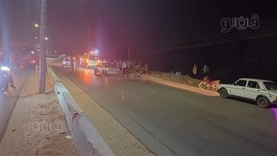 أب وزوجته و3 أطفال، مصرع وإصابة 5 أشخاص في انقلاب سيارة ملاكي ببني سويف