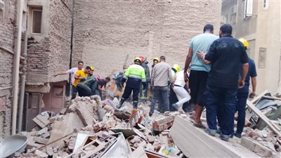 انهيار عقار مكون من 3 طوابق فى بولاق أبو العلا 