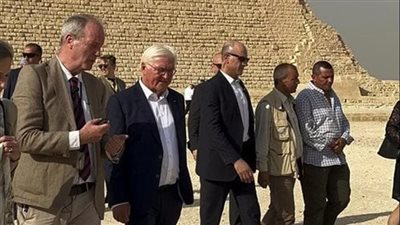 الرئيس الألماني يزور الهرم المدرج بسقارة (صور)
