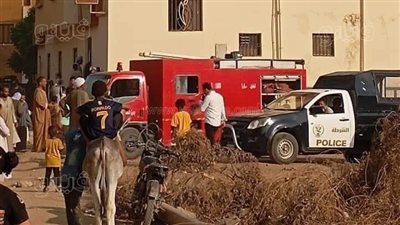 الصور الأولى لحريق إدارة إسنا التعليمية في الأقصر