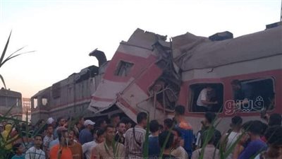 ارتفاع عدد مصابي حادث تصادم قطاري الشرقية لـ 12 شخصا (صور)