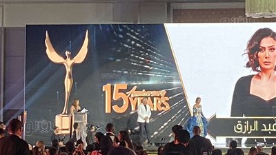  تكريم غادة عبد الرازق وأحمد العوضي بمهرجان الفضائيات العربية (فيديو وصور)