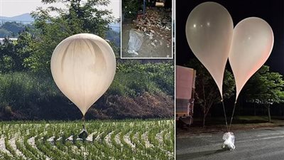 50 بالونا محملة بالقمامة، هدية جديدة من كوريا الشمالية إلى جارتها الجنوبية