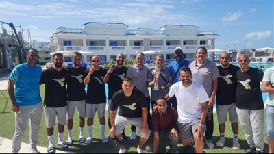 فريق الكرة الشاطئية بالقابضة للمطارات يفوز بكأس بطولة الجمهورية للشركات