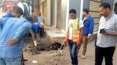 رئيس مدينة الابراهيمية بالشرقية يتفقد بالوعات المياه والتصالحات بالمركز التكنولوجى 