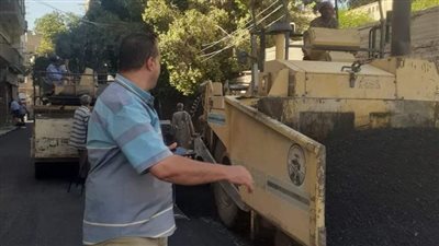 استكمال أعمال رصف ورفع كفاءة طرق وشوارع طهطا فى سوهاج