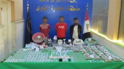 ضبط مصنع لتصنيع مخدرى الإستروكس والحشيش فى الخانكة 