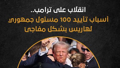 انقلاب على ترامب.. أسباب تأييد 100 مسئول جمهوري لهاريس بشكل مفاجئ (إنفوجراف) 