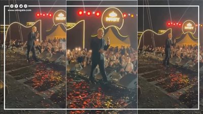 يا قمر، عمرو دياب يتألق بحفل الأهرامات وسط حضور كامل العدد (فيديو)