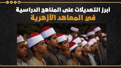 أبرز التعديلات على المناهج الدراسية في المعاهد الأزهرية (إنفوجراف)