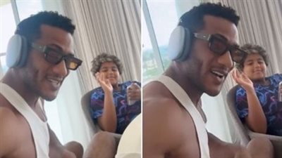 محمد رمضان يتجاهل أزمة نجله ويداعبه بهذه الطريقة (فيديو)