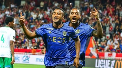 محمد عبد المنعم بديلا، نيس يسحق سانت إيتيان بسداسية في الشوط الأول بـ الدوري الفرنسي