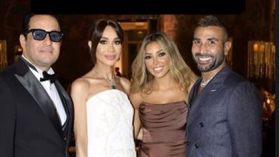 بسمة وهبة تحتفل بزفاف نجلها في إيطاليا بحضور أحمد سعد (صور)