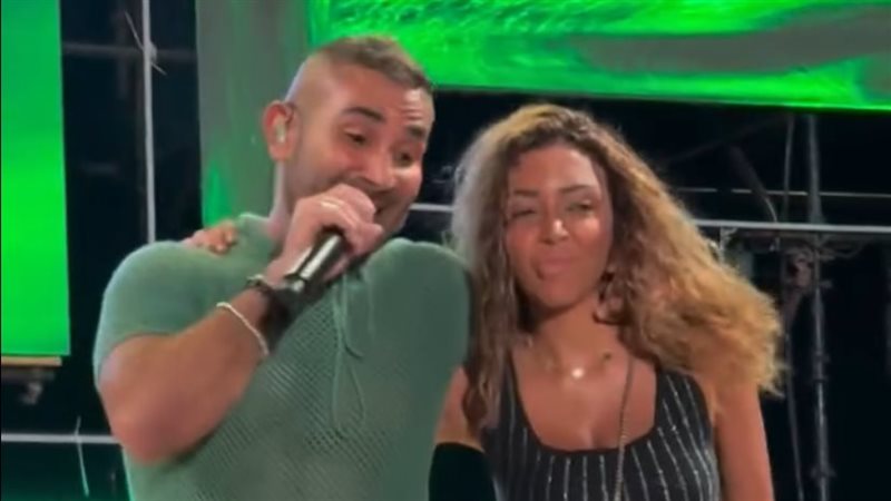 أحمد سعد وخطيبته،