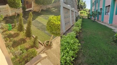 بمشاركة مجتمعية، عمر عبد العزيز الابتدائية تتزين لاستقبال تلاميذها ببني سويف