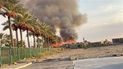 الحماية المدنية تواصل جهودها للسيطرة علي حريق مخزن داخل مدينة الإنتاج الإعلامي