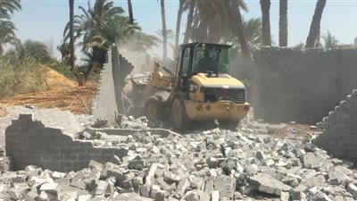  محلى البلينا يزيل حالة تعد على الأراضى الزراعية 