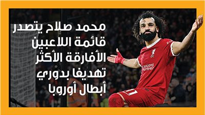 محمد صلاح يتصدر قائمة اللاعبين الأفارقة الأكثر تهديفا بدوري أبطال أوروبا (إنفوجراف)