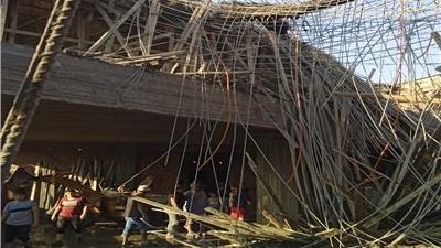 إصابة 6 عمال بسبب سقوط سقف خرساني بالغربية