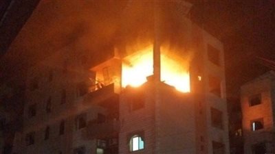 لحظة استهداف شقة سكنية بـ