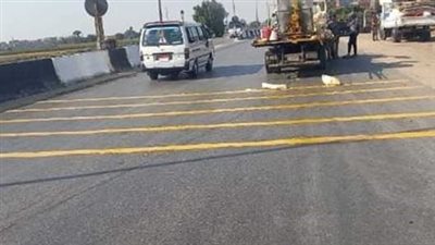 مطبات صوتية بالطرق للحد من الحوادث بالشرقية