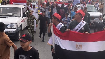 احتفال شعبي بمشاركة طلاب المدارس في الشيخ زويد بمناسبة ذكرى نصر أكتوبر 