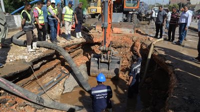 مياه القاهرة: الانتهاء من صيانة وإصلاح خط 1000 م بزهراء المعادي