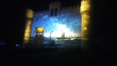 انطلاق عروض مشروع الصوت والضوء بقلعة قايتباي بالإسكندرية 