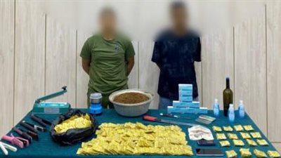 ضبط مصنع لإنتاج مخدر الشابو فى حلوان 