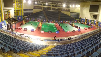 استاد القاهرة يتزين لاستضافة بطولة مصر الدولية للريشة الطائرة (صور)