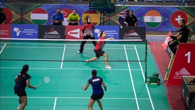 هادية الجندي ولوجين وصفي تتوجان ببرونزية بطولة مصر الدولية للريشة الطائرة