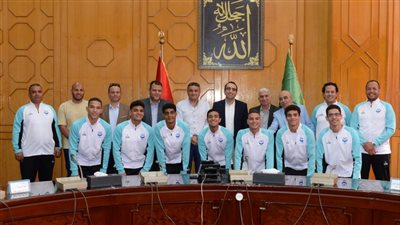 نائب محافظ الإسماعيلية يستقبل بعثة الغوص والإنقاذ قبل السفر لإيطاليا (صور)