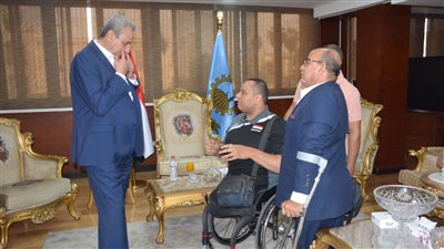 محافظ الغربية يستقبل وفد اللجنة البارالمبية المصرية 