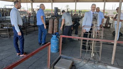 تموين الإسكندرية يشن حملات على محطات تعبئة اسطوانات البوتاجاز بالعامرية