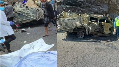 مصرع 13 من أسرة واحدة، حادث مروري مروع في اليمن