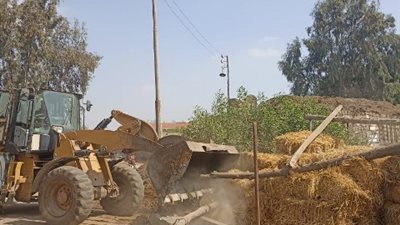 إزالة 30 حالة تعدي بالبناء المخالف في محافظة الشرقية 