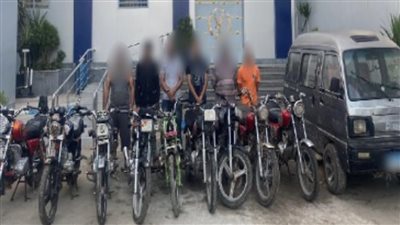 ضبط 10 لصوص لسرقتهم صيدلية ودراجات نارية 