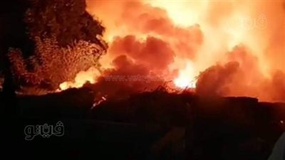 ألعاب نارية وراء حريق إسنا جنوب الأقصر (صور)