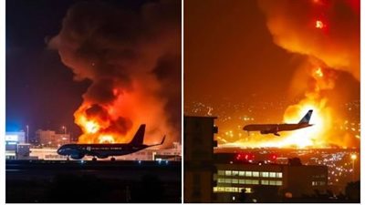 طائرة مدنية تهبط في مطار بيروت وسط النيران بعد القصف الإسرائيلي، ما القصة؟ (صور)