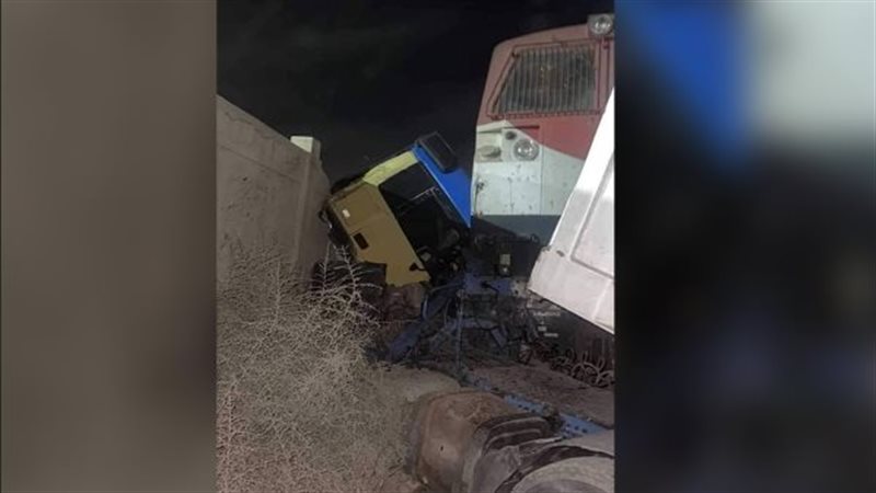 تصادم قطار بضائع