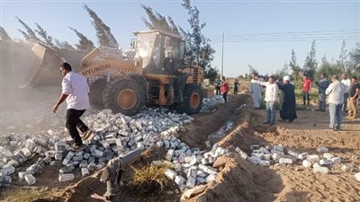 إزالة 12 حالة تعد على الأراضي الزراعية بمحافظة الشرقية