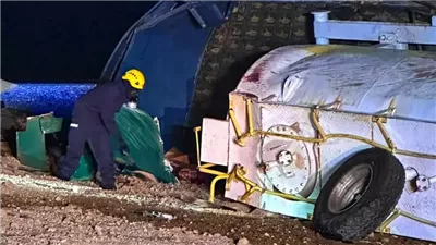 السيطرة على تسرب كيميائي بعد انقلاب صهريج يحمل TEG