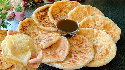 طريقة عمل الفطير المشلتت، مورق وطرى وبالزبد البلدي