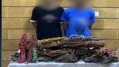 ضبط تشكيل عصابي لسرقة الأسلاك الكهربائية من الشقق بمدينة 15 مايو 