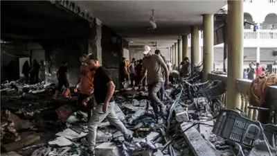 استشهاد 16 فلسطينيا في غارة إسرائيلية استهدفت مدرسة تؤوي نازحين بغزة