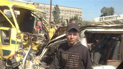 مصرع وإصابة 18 شخصًا، الصور الأولى لحادث التصادم بالغربية 